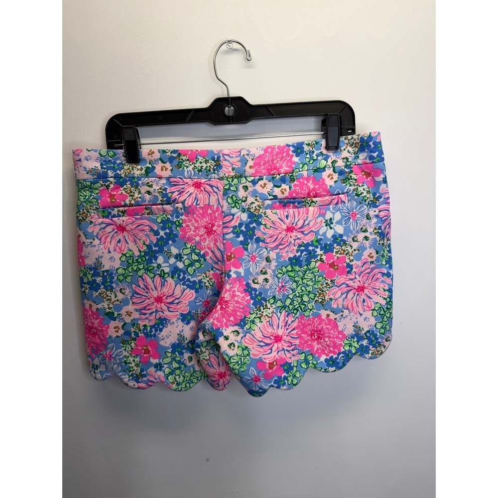 Lilly Pulitzer Buttercup Knit Short Women 6 Multi Lil Soiree All Day Scallop Hem - Picture 9 of 13